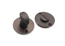 Victorian Solid Brass Lady Thumb Turn & Release Bathroom Door Lock Set (Aged Bronze)