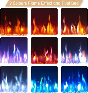 FlameKo Dilton 60in Electric Fireplace – Wall Mounted Heater