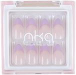 Nka Press on Nails Kit, 30 Premium Quality Press on Nail, Acrylic Fake False Short Almond French Lavender