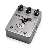 JOYO Digital Delay Effect Pedal for Electric Guitar & Bass Delay Time Range 25ms-600ms Sounds "Analog" Delay - True Bypass (JF-08)