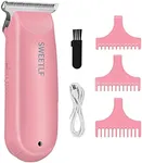 SweetLF Hair Clippers , Silent Cordless Hair Trimmer, Mini Hair Cutting Kit with 3 Guide Combs, Portable & USB Rechargeable Haircut Clippers for Men Women Kids (Pink)