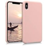 kwmobile Case Compatible with Apple iPhone XS Max Case - TPU Silicone Phone Cover with Soft Finish - Dusty Pink