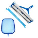 WATERTECH SYSTEMS Combo of Swimming Pool Vacuum Head 17.5 inches with Vaccume Brush Maintenance Cleaning kit Tool Item Suction Sweeper