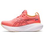 ASICS Women's GEL-NIMBUS 25 Running Shoes, 8H, PAPAYA/DUSTY PURPLE