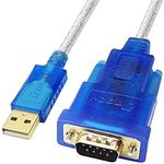 DTech USB to RS232 Serial Cable Adapter rs232 to USB DB9 male Converter Supports Windows 11 10 8 7 Mac (1.2m, male)