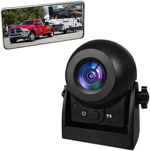 Wireless Backup Dash Cam, MHCABSR WiFi Reversing Camera Work with Phone IP68 Waterproof IR Night Vision Wide Angle Magnetic Rear View Parking Camera for Trailers Trucks RVs…