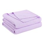 PiccoCasa Cooling Bamboo Blanket All Seasons Breathable for Hot Sleepers, Soft and Lightweight for Bed, Sofa Thin Blanket Summer Keep Cool Lavender Single 150x200cm