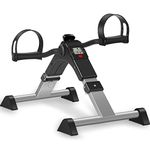 TABEKE Under Desk Pedal Exerciser, Fully Assembled Mini Exercise Bike for Leg and Arm Workouts, Foldable Desk Peddler Machine for Seniors