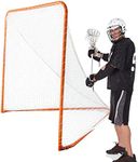 Foldable Lacrosse Goal, 6x6FT Lacrosse Net, Portable Lacrosse Goal with Steel Frame, Backyard Lacrosse Goal Net, Lacrosse Training Equipment for Kids & Youth