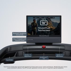 NordicTrack 1750 Treadmill – Black Folding Running Machine