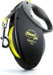 FLEXI Giant Tape Retractable Dog Leashes for Medium Dogs Upto 55 lbs. – 26 ft., Black | Tangle Free Pet Walking Leash with One-Handed Brake, Pause, Lock|German Quality Product