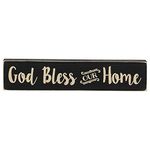 P. Graham Dunn God Bless Our Home 3 x 12 Dried Pine Wood Hand-Painted Wall Sign