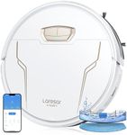 Laresar Clean Robot Vacuum, 4000Pa Robot Vacuum Cleaner with Mop, Robotic Vacuums with Auto Carpet Boost, Robot Hoover Ultra Thin for Pet Hair, Smart App Control, Work with Alexa, Evol 3s,White