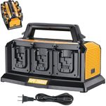 20v Max Battery Rapid Meanwhile Charger 6-Ports,for Dewalt 20V/60v Max Battery Charger Station,Simultaneous Charging of 6 Port Each 3A,Compatible with Dewalt 12V/20V 60V Tools Battery