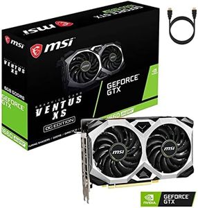 MSI NVIDIA GeForce GTX 1660 Super Ventus XS VR Ready OC PCIe 3.0 Graphics Card Dual Fan 6GB GDDR6 HDCP Support DirectX 12 NVIDIA G-SYNC DisplayPort HDMI w HDMI Cable