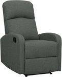 EVRE Recliner Arm Chair with Adjustable Leg Rest and Reclining Functions Fabric - Charcoal