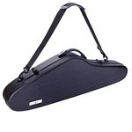 Aileen Violin Hard Case 4/4 Full Size Luxury with Hygrometer Suspension (Dark Black)