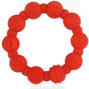 Nuby Silicone Teether Ring (1 Pack Red)