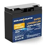 GOLDENMATE 12V 20Ah Lithium LiFePO4 Deep Cycle Battery, Rechargeable Battery Up to 2000-7000 Cycles, Built-in BMS, Lithium Iron Phosphate for Solar, Marine, Energy Storage, Off-Grid Applications