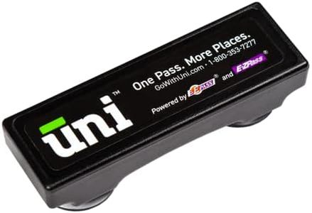 E-PASS Uni Prepaid Portable Toll Pass Works in 19 States Including FL, GA, NC, VA, WV, MD, DE, NJ, NY, PA, MA, RI, NH, ME, OH, IN, IL, KY, and MN – Black