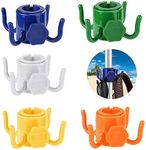 Originalidad 5 Pack Beach Umbrella Hanging Hook, 4-Prongs Beach Umbrella Hanging Hook, Adjustable Plastic Umbrella Hook for Towels Camera Clothes Hats Bag, Beach Camping Travel Supplies