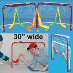 EZGoal Double Mini Folding Goal, Red/White 30" x 22"