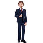 Marvelous World Boys' Formal Slim Fit Suit Set, Adjustable Waist