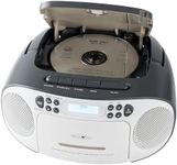 Reflexion RCR2260DAB/GR Portable CD/MP3 Cassette USB DAB+ Stereo Radio (2 x 12 Watt Max. Music Power) 3.5 mm Aux-in Connection and 3.5 mm Headphone Output, Digital LCD Display, Grey