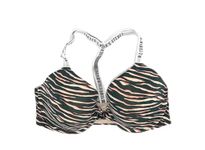 Victoria's Secret Lightly Lined Demi T Shirt Bra Green Animal Print 34D, Multi-color, 34D