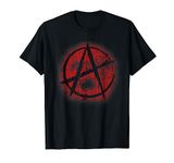 Red Anarchy Symbol Design Graffiti Style, Anarchism, Punk T-Shirt