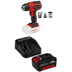 Einhell Power X-Change 18V Cordless Hot Air Gun with Battery and Charger - Battery Powered Heat Gun with Accessories for Paint Stripping, Vinyl, Crafts, Resin - TE-HA 18 Li Battery Heat Gun Cordless