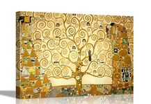 The Tree Of Life by Gustav Klimt Abstract Canvas Prints Wall Art Pictures Hanging Artwork 101 x 76cm (40 x 30 inches)