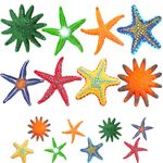 WZXJZTCY 16 Pcs Diving Toys Pool Toy Colorful Starfish Toys with, Soft Summer Swim Toys Set Dive Throw Toys for Kids Underwater Swimming Toy for Pool Party(2 Sizes)