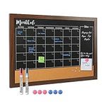 4 THOUGHT Large Magnetic Chalkboard for School Office Home - 36X24 inch Blackboard Wall-Mounted Magnetic Bulletin Board with Aluminium Frame and Removable Marker Tray