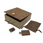 Desuerte 16GB Walnut USB Flash Drive Wooden USB Thumb with Cloth Gift Box for Wedding Birthday