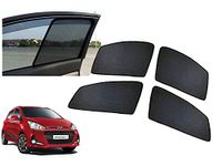 Auto Pearl Black Z Window Plug-in Half Sun Shades Car Curtain for I10 Grand 2017 (Set of 4) Color Black