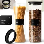 KIVY Airtight glass jars with trans