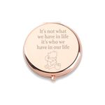 WUSUANED Inspirational Little Bear Makeup Mirror Pooh Bear Mirror Pooh Friendship Gifts Cartoon Bear Fans Gifts for Bear Lovers (Little Bear Mirror)