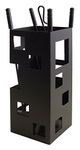Imex El Zorro 10004 Square-Shaped Fireplace Set (50 x 20 x 20 cm) with Tools - Black