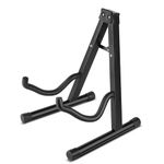 Flexzion Guitar A-Frame Stand Floor Support for Acoustic and Electric Guitars - Portable Instrument Stand Rack Holder Display for Classical Guitar and Bass, Violin, Ukulele, Banjo, Mandolin