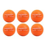 PowerNet 3.2" Weighted Hitting Batting Training Balls (6 Pack) | 12 to 20 oz | Build Strength and Muscle | Improve Technique and Form | Softball Size (18 Oz - Orange)