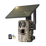 NUASI 4G LTE Wildlife Camera with Night Vision Motion Activated, 4G Trail Camera with SIM Card and 32GB Memory Card, Night camera for Garden Wildlife, IP66 Waterproof