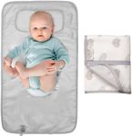 HAMUR HOME Portable Baby Changing Pad – Waterproof, Foldable & Lightweight Travel Mat – Soft & Machine Washable Diaper Changer – Compact & Durable (Leaves)