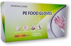 GENERALCARE 600 Pcs Disposable Plastic Gloves Food Handling Service Gloves Disposable for Cooking Kitchen Cleaning Food Prep Safe Universal Size