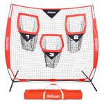 GoSports 6 x 6 ft Football Throwing Net - Red