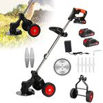 21V 2000mAh Electric Rotary Lawnmower, Rotary Lawn Mower, Electric Wheeled Lawn Mower, 3 in 1 Cordless Grass Trimmer, Electric Hover Lawn Mower, Electric Grass Trimmer and Edger(US Delivery)