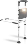 Agrish Bed Rails for Seniors - with Motion Light & Storage Pouch, Bedside Assist Bar with Support Legs for Elderly & Surgery Patients - Medical Bed Assist Rails for Seniors