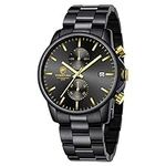 GOLDEN HOUR Men's Watches with Blac