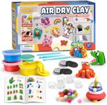 Drama Planet Air Dry Clay Kit for Kids, Create Your Own Refrigerator Magnets with Modeling Clay, Art Activity Set, Craft Project Gifts for Boys & Girls