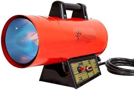 Sunnydaze 40,000 BTU Forced Air Propane Heater for Garage, Shop, or Construction Jobsite - Portable Torpedo Heater - Auto-Shutoff